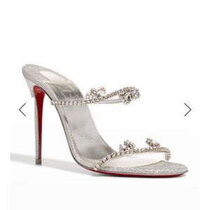 Christian Louboutins Just Queen 100mm PVC Micro 3D Red Sole Sandals